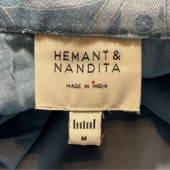 Hemant & Nandita Buckle Belt Studded Mini Skirt size Medium Powder Blue - Picture 8 of 12